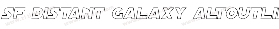 SF Distant Galaxy AltOutline Italic字体转换